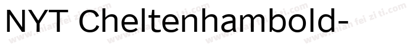 NYT Cheltenhambold字体转换